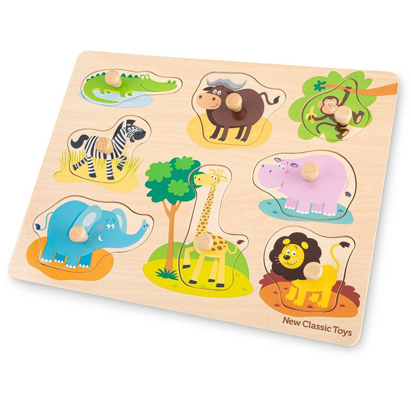 Foto van New classic toys vormenpuzzel safari junior hout 9-delig