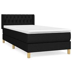 Foto van The living store boxspringbed - bedframe met hoofdbord - pocketvering matras en topmatras - 203 x 93 x 78/88 cm -