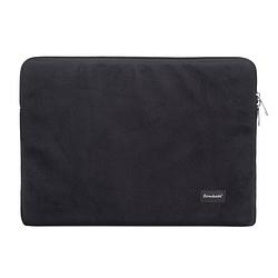 Foto van Bombata universele velvet laptophoes sleeve - 15.6 inch / 16 inch - zwart