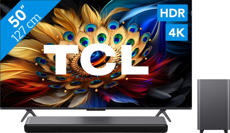 Foto van Tcl qled 50c61b (2024) + soundbar