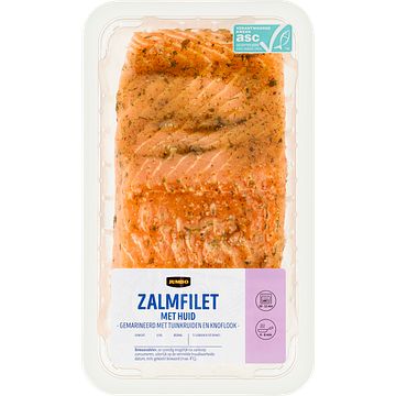 Foto van Jumbo zalmfilet met huid gemarineerd 360g aanbieding bij jumbo | 1 voor 7.50