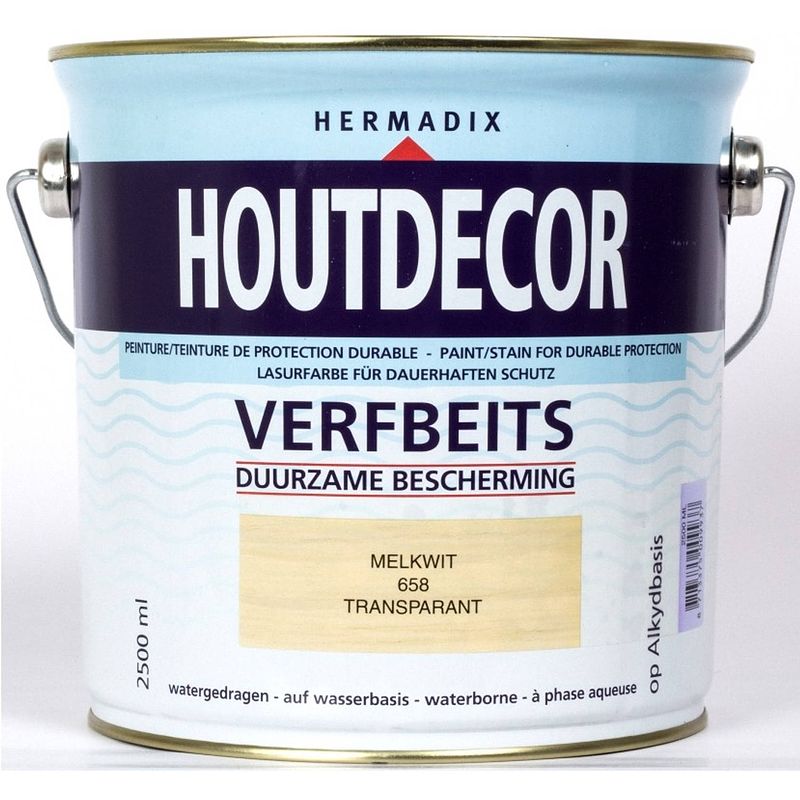 Foto van Hermadix - houtdecor 658 melkwit 2500 ml