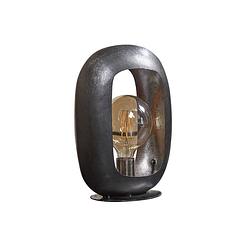 Foto van Giga meubel - tafellamp - zwart nikkel - l - lamp arch