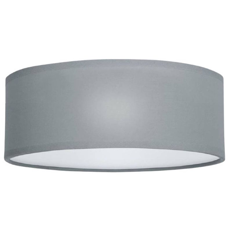 Foto van Smartwares plafondlamp mia 30 cm 2x e14 staal/textiel grijs