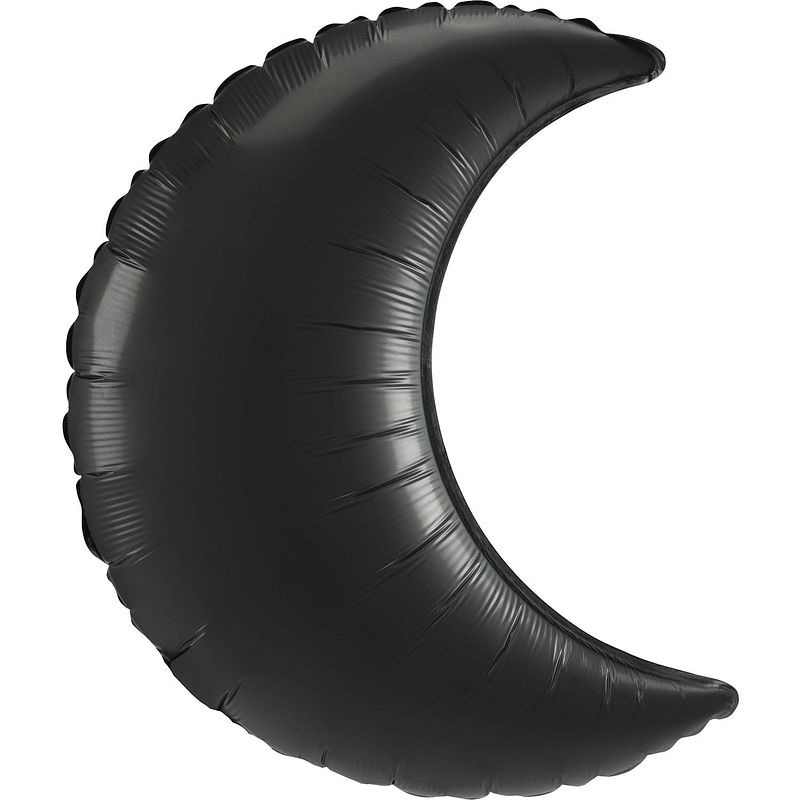 Foto van Amscan folieballon supershape onyx crescent 89 cm zwart