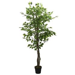 Foto van Vidaxl kunstplant ficus 1260 bladeren 200 cm groen