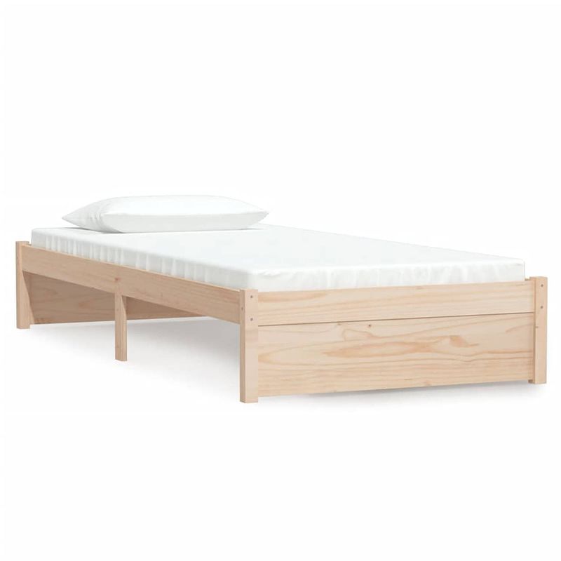 Foto van The living store bedframe - grenenhout - eenpersoons - 205.5 x 95.5 x 31 cm - stabiel en stijlvol