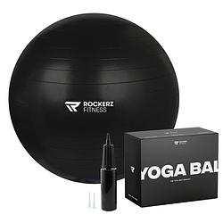 Foto van Fitness bal - yoga bal - gymbal - zitbal - 90 cm - kleur: zwart