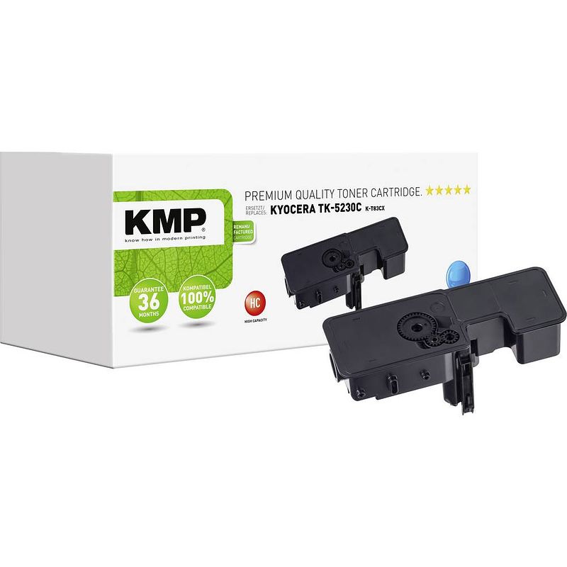 Foto van Kmp toner vervangt kyocera tk-5230c compatibel cyaan 2200 bladzijden k-t83cx