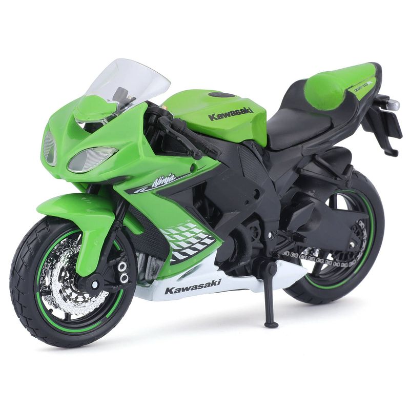 Foto van Maisto schaalmodel motor kawasaki ninja - groen - schaal 1:18 - speelgoed motors