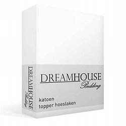 Foto van Dreamhouse bedding katoen topper hoeslaken - 1-persoons (90x220 cm)