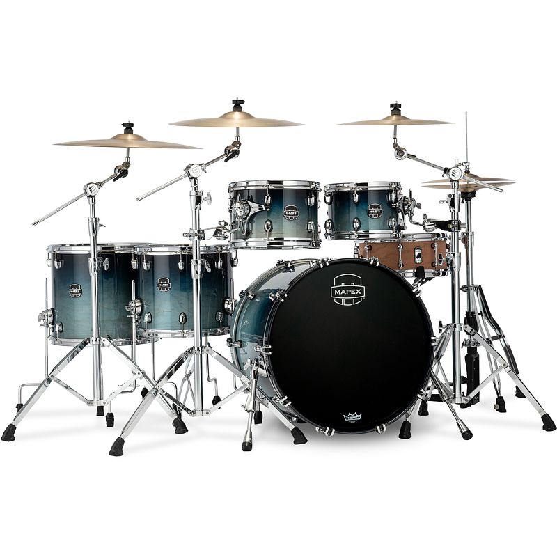 Foto van Mapex saturn sr628xurj teal blue fade 5-delige shellset