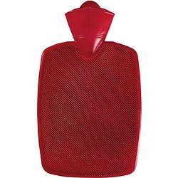 Foto van Kunststof kruik rood 1,8 liter zonder hoes - warmwaterkruik