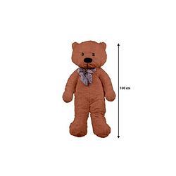 Foto van Grote knuffelbeer 100cm donkerbruin teddybeer knuffel