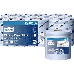 Foto van Tork 128207 sterke multifunctionele papieren doekjes blauw m2