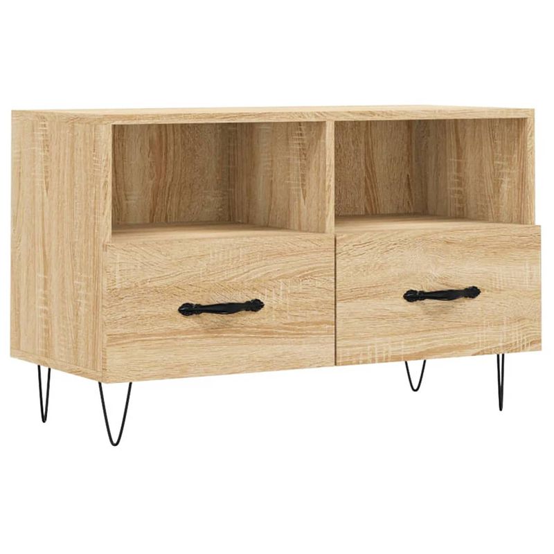 Foto van Vidaxl tv-meubel 80x36x50 cm bewerkt hout sonoma eiken