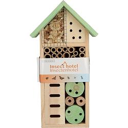 Foto van Pro garden insectenhotel 13 x 8,5 x 26 cm hout roze/naturel