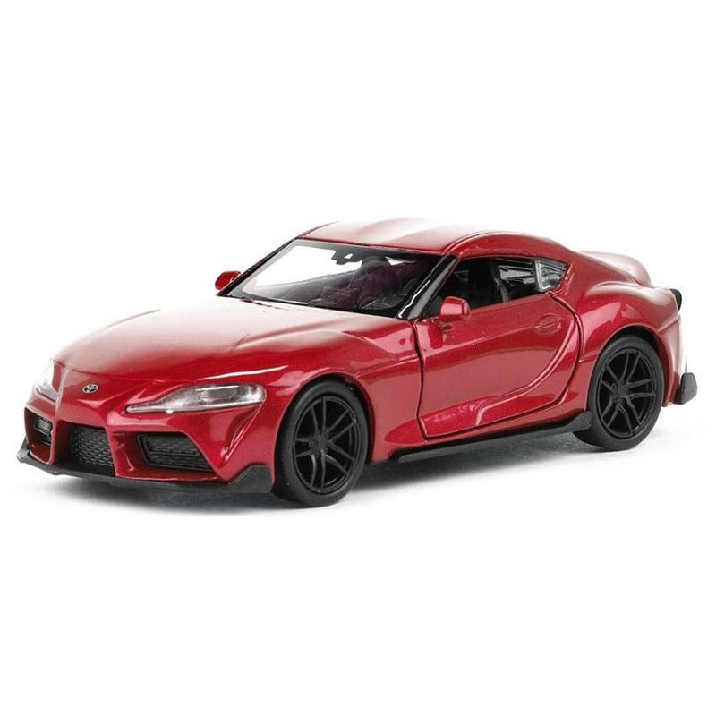 Foto van Welly schaalmodel toyota supra 11 cm staal rood