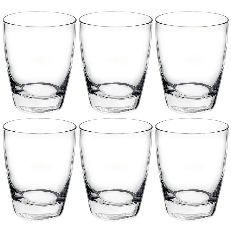 Foto van Set van 6x stuks tumbler waterglazen/drinkglazen transparant 280 ml - drinkglazen