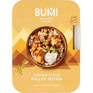 Foto van Bumi pulled seitan indian 175g bij jumbo