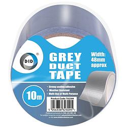 Foto van Did duct tape/reparatietape grijs 10 meter x 48 mm - tape (klussen)