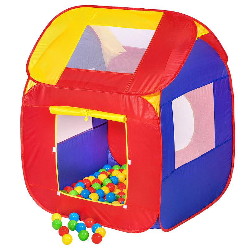 Foto van Tectake - kindertent speelhuis speeltent ballenbak 200 ballen 400729