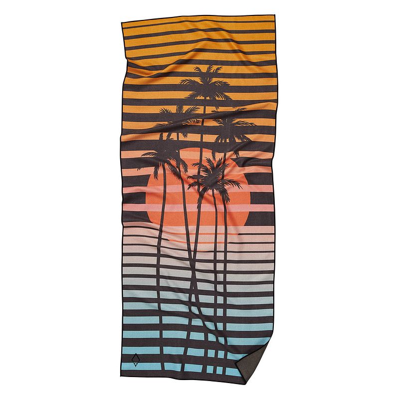 Foto van Nomadix badhanddoek sunset 75 x 180 cm polyester geel/zwart