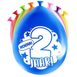 Foto van Paper dreams ballonnen party 2 jaar 18,5 x 11 cm latex 8 stuks