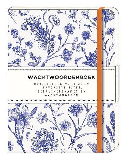 Foto van Wachtwoorden notitieboek - dutch blue - paperback (9789464326383)