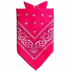 Foto van Traditionele bandana - roze - 52 x 55 cm - verkleedhoofddeksels