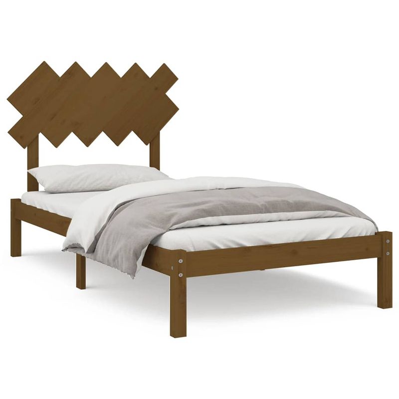 Foto van Vidaxl bedframe massief hout honingbruin 100x200 cm