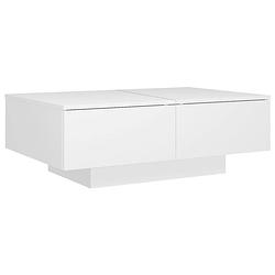 Foto van The living store salontafel -tafelblad- 90x60x31cm - kleur- wit