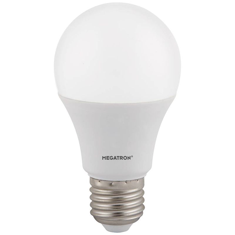 Foto van Megatron mt65007 led-lamp energielabel f (a - g) e27 peer 8.5 w warmwit (ø x l) 60 mm x 111 mm 1 stuk(s)