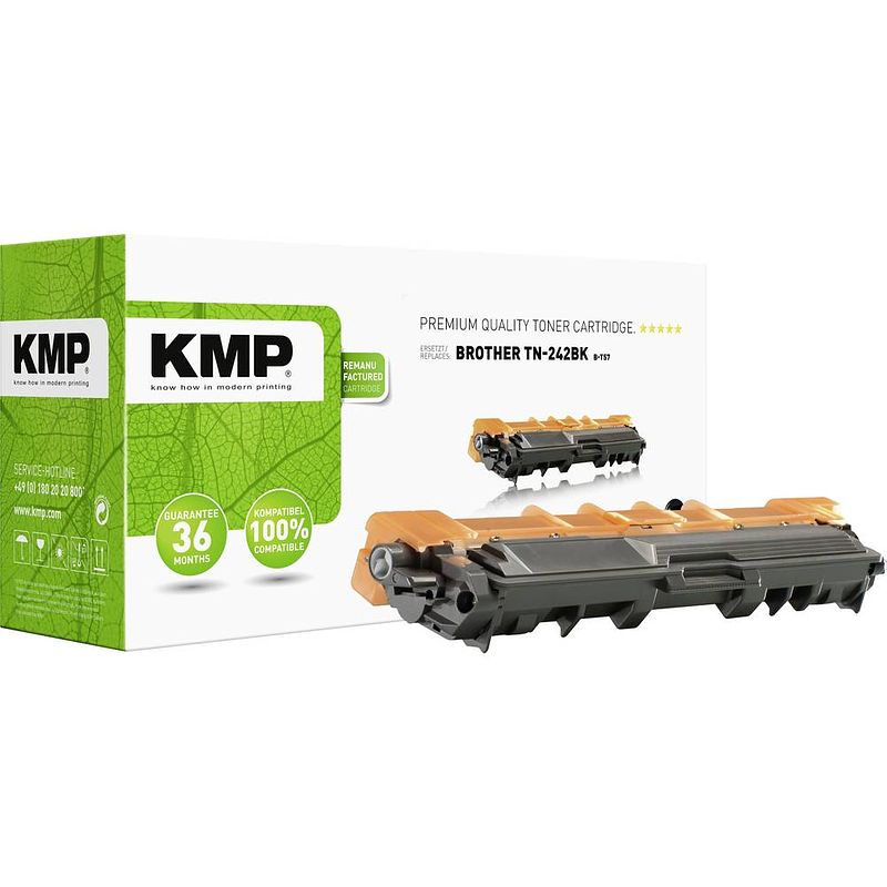 Foto van Kmp toner vervangt brother tn-242bk, tn242bk compatibel zwart 2500 bladzijden b-t57