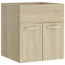 Foto van The living store badkaast - opbergkast met 2 deuren - 41 x 38.5 x 46 cm - sonoma eiken