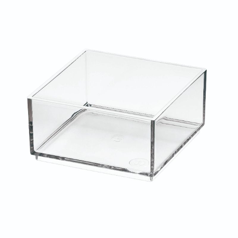 Foto van Idesign - make-up organizer, 10.2 x 10.2 x 5.1 cm, transparant - idesign sarah tanno collection