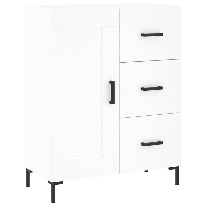 Foto van Vidaxl dressoir 69,5x34x90 cm bewerkt hout wit