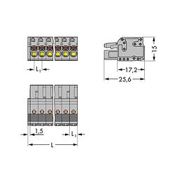 Foto van Wago 2231-121/026-000 female behuizing-kabel 2231 totaal aantal polen: 21 rastermaat: 5 mm 10 stuk(s)