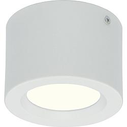 Foto van Led downlight - opbouw rond hoog 5w - natuurlijk wit 4200k - mat wit aluminium - ø105mm