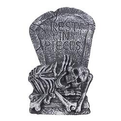 Foto van Halloween horror kerkhof grafsteen decoratie rest in pieces 60 cm - feestdecoratievoorwerp