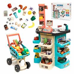 Foto van Speelgoedwinkeltje - supermarket - winkel - kassa - trolley - speelgoed
