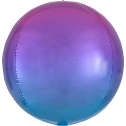 Foto van Amscan folieballon ombré 40 cm paars/blauw