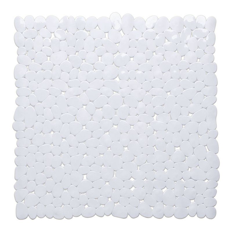 Foto van Witte anti-slip douche mat 53 x 53 cm vierkant - badmatjes