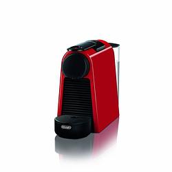 Foto van Delonghi essenza mini en 85.r vrijstaand volledig automatisch koffiepadmachine 0.6l zwart, rood koffiezetapparaat
