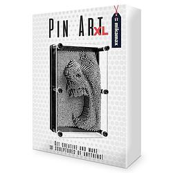 Foto van Pin art xl - 20 cm - maak je eigen 3d afdruk - spijkerbed - spijkerkunst - zwart