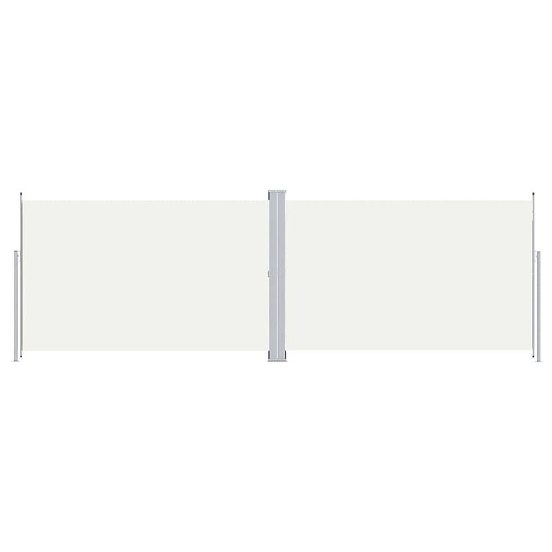 Foto van The living store zijluifel retractable 220 x (0 - 600) cm - uv-bestendig polyester - crèmeffiti