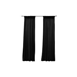 Foto van Larson - velvet gordijnen - 1.4m x 2.5m - haken - zwart