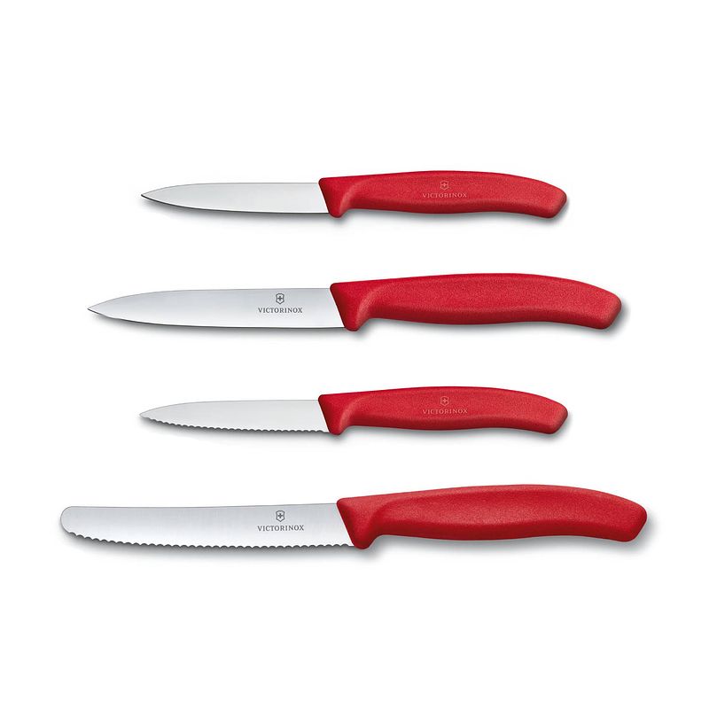 Foto van Victorinox swiss classic keukenset - 4-delig - rood - rvs