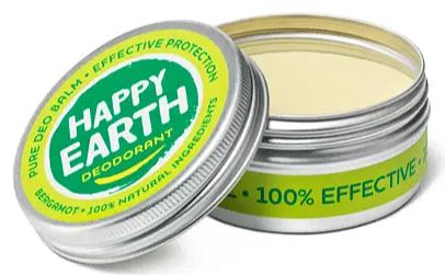 Foto van Happy earth 100% natuurlijke deo balm bergamot