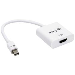 Foto van Manhattan 151474 mini-displayport / hdmi adapter [1x mini-displayport stekker - 1x hdmi-bus] wit 15.00 cm